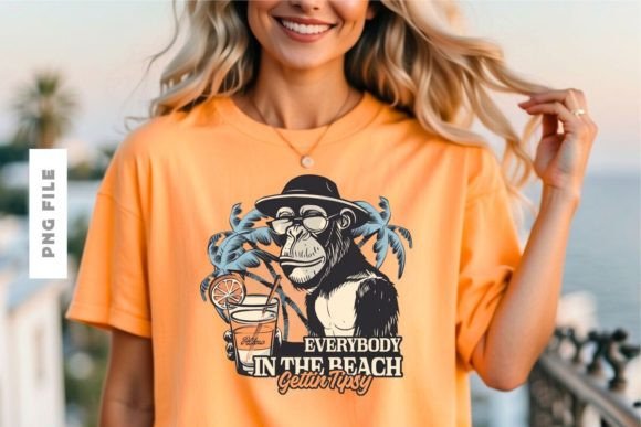 Capturing Summer Vibes: The Everybody in the Beach T-shirt Design