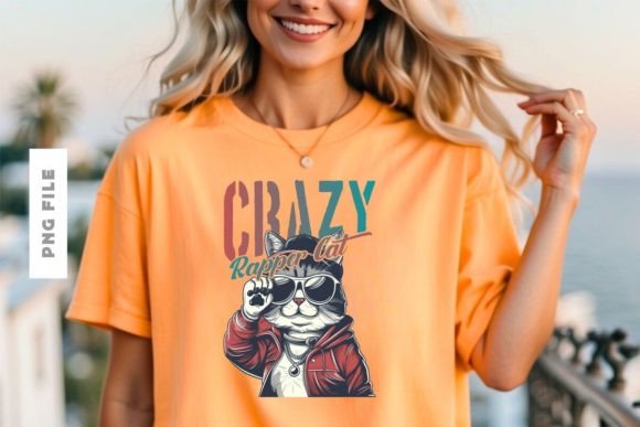 Crazy Rapper Cat T-shirt Design: Your Ultimate Streetwear Asset