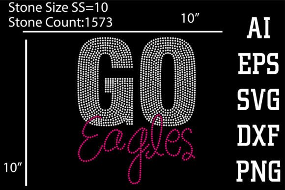 Go Eagles Rhinestone Design: Crafting with Sparkle and Spirit