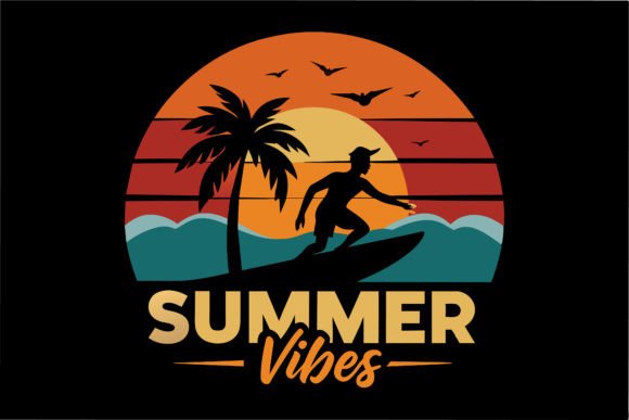 Ride the Wave: Capture Coastal Spirit with the Beach and Surfer Design