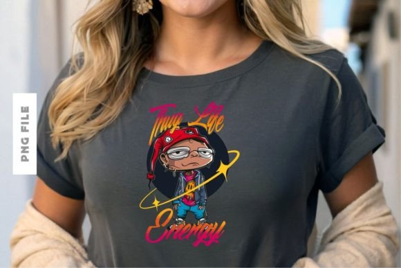 Unleash Bold Style with the Thug Life Energy T-shirt Design