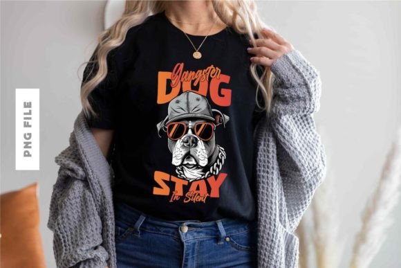 Unleashing the Power of the Gangster Dog Stay Silent T-Shirt Design