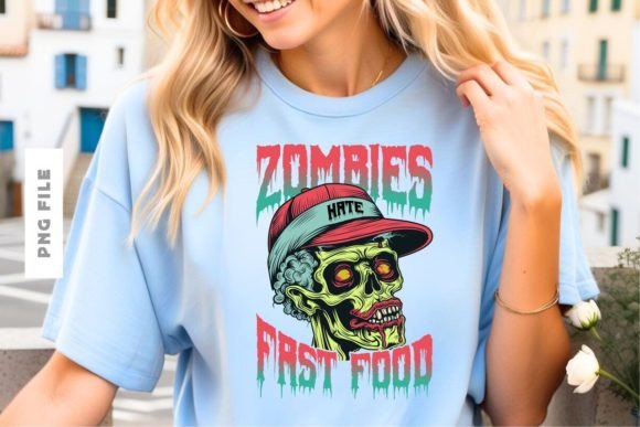 Zombies Hate Fast Food T-shirt Design: A Design That Kills